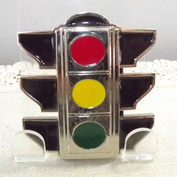 Vintage Traffic Stop Light Belt Buckle - Picture 1 of 5